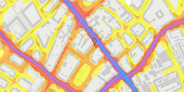 Trafikstøjkort på Lærdalsgade 2, st. th, 2300 København S