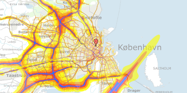 Trafikstøjkort på Læssøesgade 1C, st. , 2200 København N