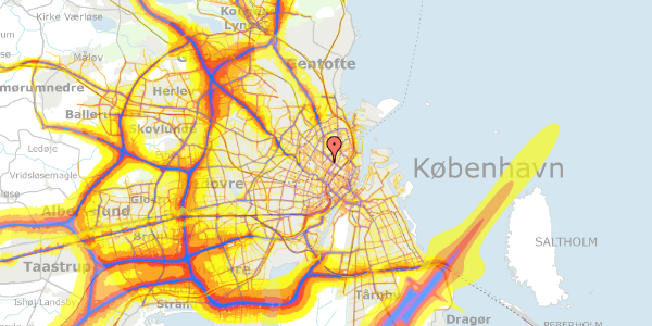 Trafikstøjkort på Læssøesgade 16B, 3. th, 2200 København N