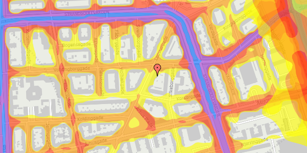 Trafikstøjkort på Løgstørgade 32, kl. , 2100 København Ø