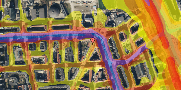 Trafikstøjkort på Løgstørgade 35, st. , 2100 København Ø