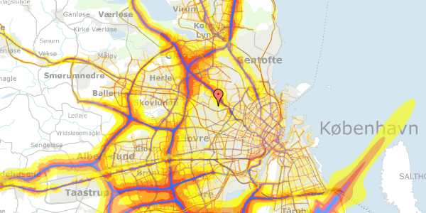 Trafikstøjkort på Løvetandsvej 52, 2700 Brønshøj