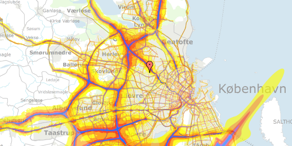 Trafikstøjkort på Løvetandsvej 66, 2700 Brønshøj