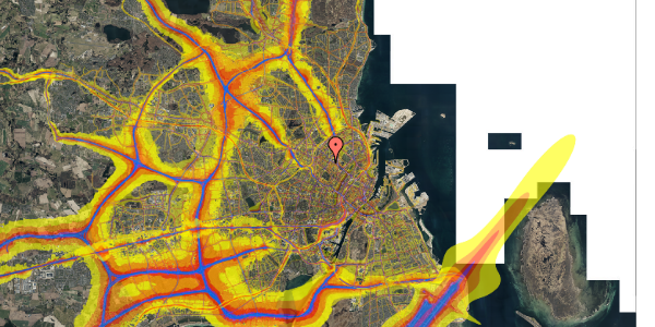 Trafikstøjkort på P.D. Løvs Allé 4, 1. th, 2200 København N