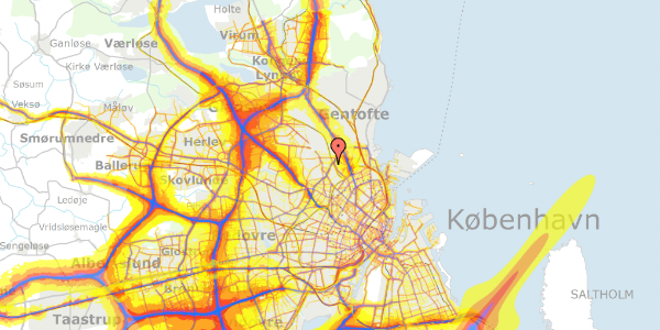 Trafikstøjkort på Magdelonevej 22, 2400 København NV