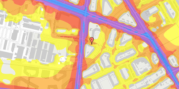 Trafikstøjkort på Majporten 4, st. th, 2300 København S