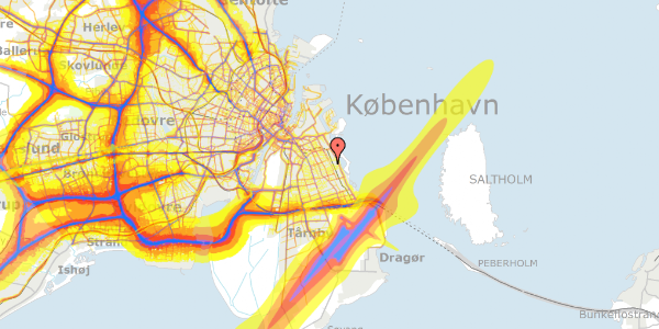 Trafikstøjkort på Mantuavej 29, 2300 København S