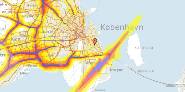 Trafikstøjkort på Marathonvej 2, 2. 3, 2300 København S