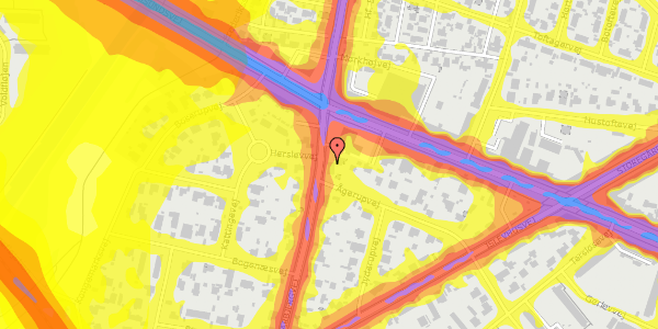 Trafikstøjkort på Marbjergvej 3, st. , 2700 Brønshøj