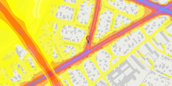 Trafikstøjkort på Marbjergvej 24, 2700 Brønshøj