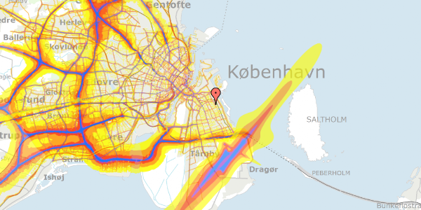 Trafikstøjkort på Marengovej 4, 2. mf, 2300 København S