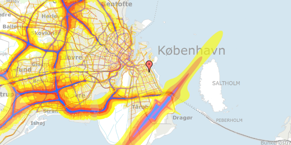 Trafikstøjkort på Marengovej 11, st. tv, 2300 København S