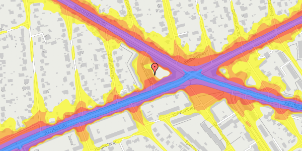 Trafikstøjkort på Markskellet 4, 3. th, 2720 Vanløse