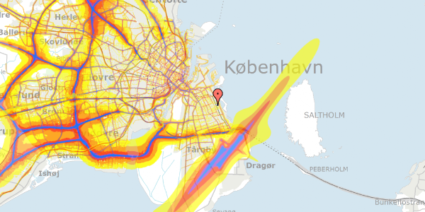 Trafikstøjkort på Marsalavej 30, 2300 København S