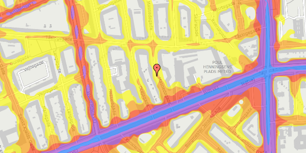 Trafikstøjkort på Masnedøgade 7, kl. , 2100 København Ø