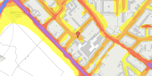 Trafikstøjkort på Meinungsgade 10, st. th, 2200 København N