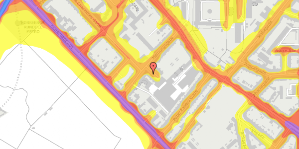 Trafikstøjkort på Meinungsgade 12, st. th, 2200 København N