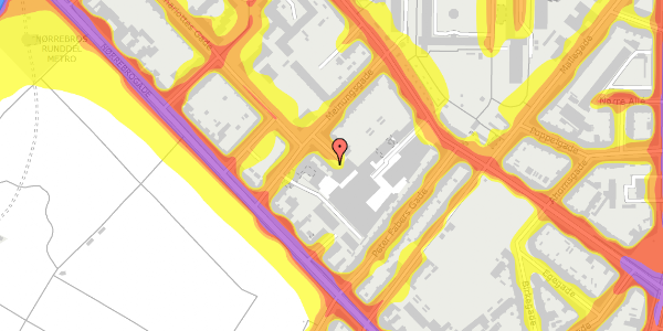 Trafikstøjkort på Meinungsgade 16, st. tv, 2200 København N