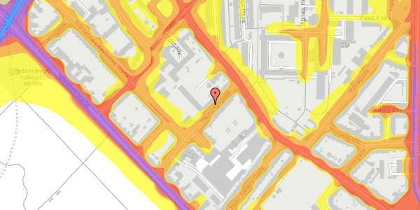 Trafikstøjkort på Meinungsgade 17A, st. , 2200 København N