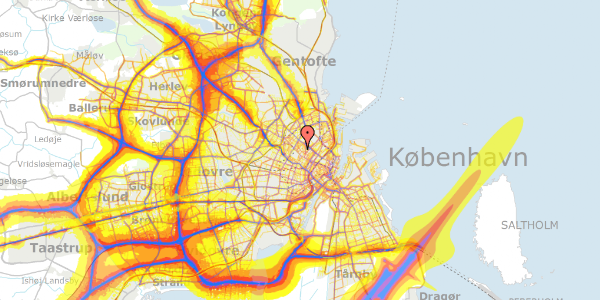 Trafikstøjkort på Meinungsgade 21, st. tv, 2200 København N