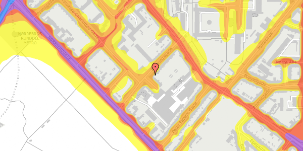 Trafikstøjkort på Meinungsgade 26, st. th, 2200 København N