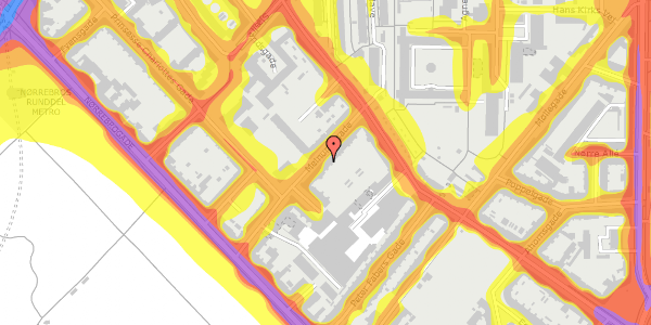 Trafikstøjkort på Meinungsgade 32, 3. th, 2200 København N