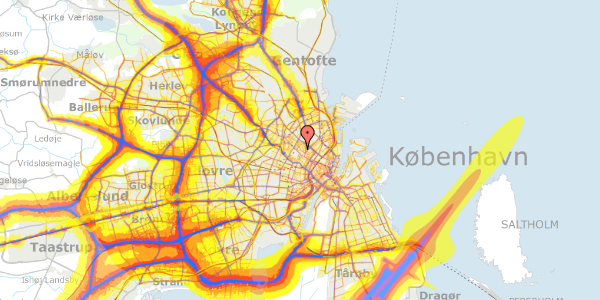 Trafikstøjkort på Meinungsgade 34, st. th, 2200 København N