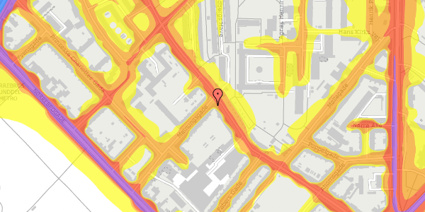 Trafikstøjkort på Meinungsgade 42, 1. th, 2200 København N