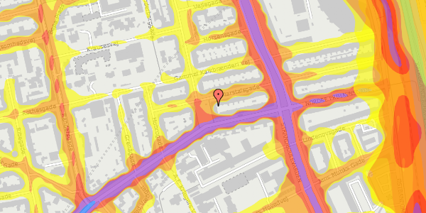 Trafikstøjkort på Melchiors Plads 4, 4. tv, 2100 København Ø