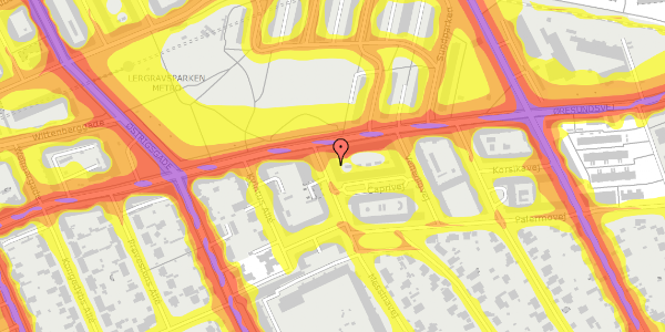 Trafikstøjkort på Messinavej 3, st. tv, 2300 København S