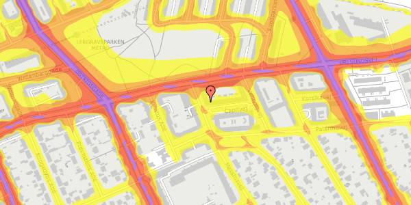 Trafikstøjkort på Messinavej 5, st. th, 2300 København S