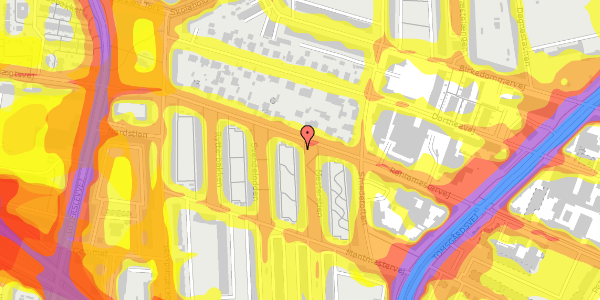 Trafikstøjkort på Mesterstien 15, st. tv, 2400 København NV