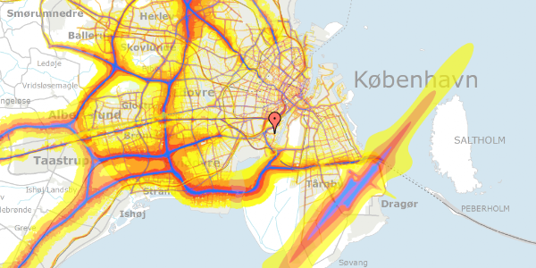 Trafikstøjkort på A.C. Meyers Vænge 5, 2. tv, 2450 København SV