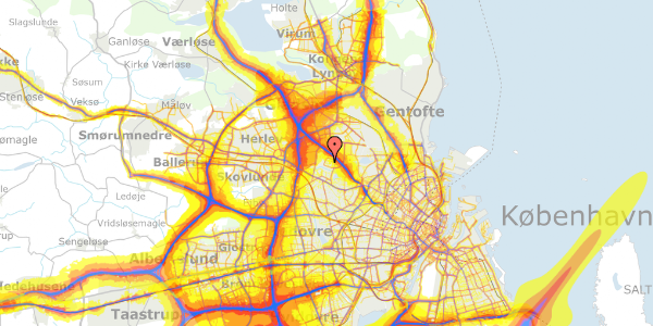 Trafikstøjkort på Midtfløjene 8, st. th, 2700 Brønshøj