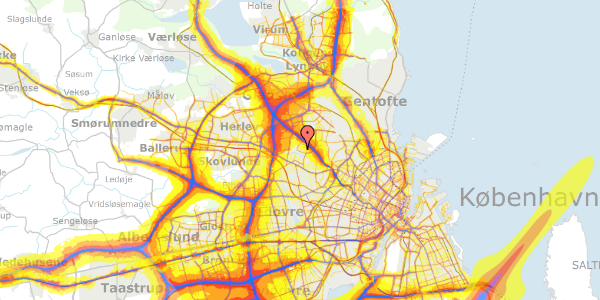 Trafikstøjkort på Midtfløjene 36, 1. tv, 2700 Brønshøj