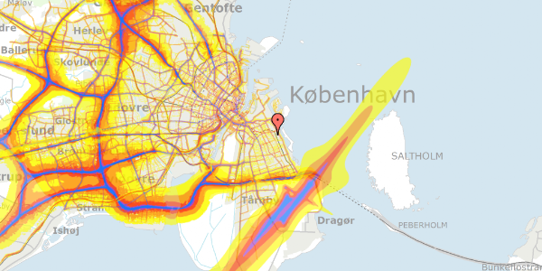 Trafikstøjkort på Milanovej 20, 2300 København S