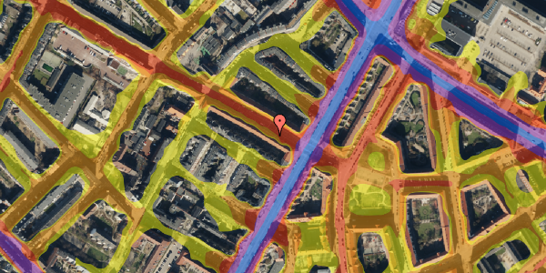 Trafikstøjkort på Mimersgade 5, 2. th, 2200 København N