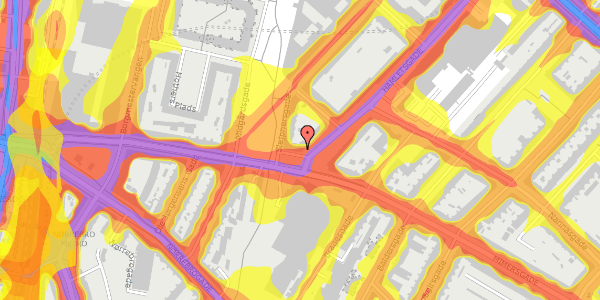 Trafikstøjkort på Mimersgade 96, 1. tv, 2200 København N