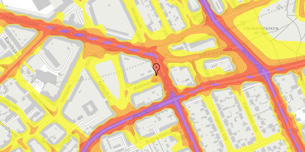 Trafikstøjkort på Moldaugade 13, 2. , 2300 København S