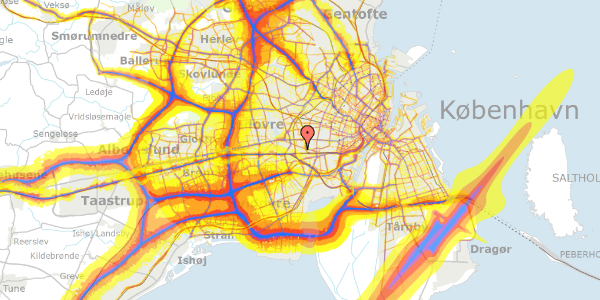 Trafikstøjkort på Monrads Allé 32, 2500 Valby