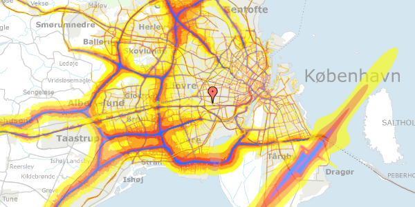 Trafikstøjkort på Monrads Allé 34, 2. , 2500 Valby