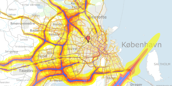 Trafikstøjkort på Morbærvej 1, 2400 København NV