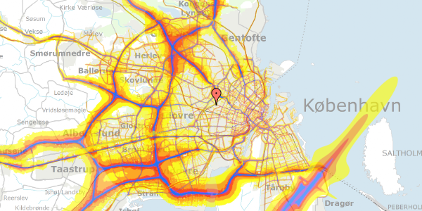 Trafikstøjkort på Morsøvej 1, 1. th, 2720 Vanløse