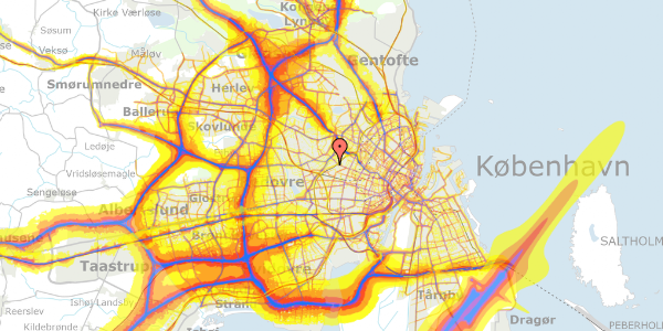 Trafikstøjkort på Morsøvej 12, 1. th, 2720 Vanløse