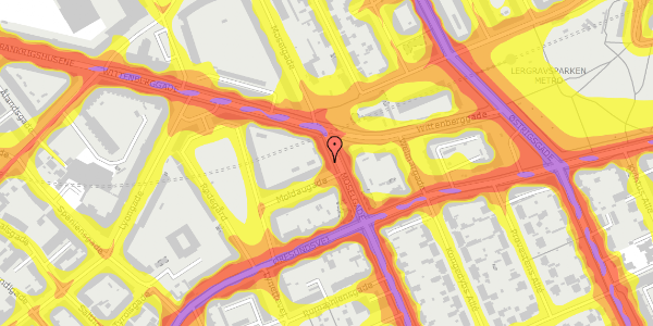 Trafikstøjkort på Moselgade 32, st. th, 2300 København S