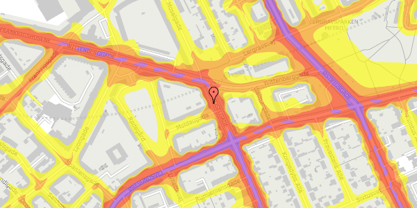 Trafikstøjkort på Moselgade 32, 1. th, 2300 København S