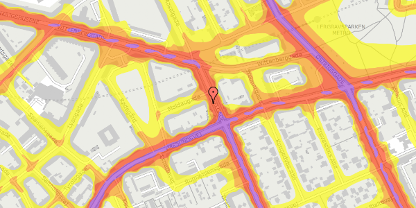 Trafikstøjkort på Moselgade 34, 1. tv, 2300 København S