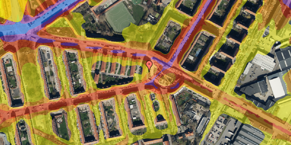 Trafikstøjkort på Mozarts Plads 2, 3. 44, 2450 København SV