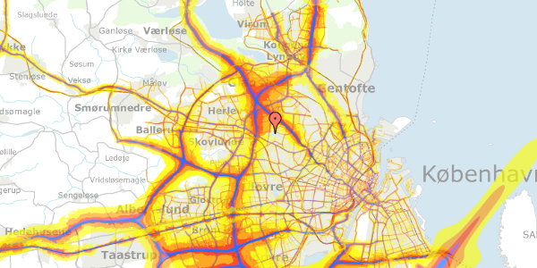 Trafikstøjkort på Muldager 6, 2. tv, 2700 Brønshøj