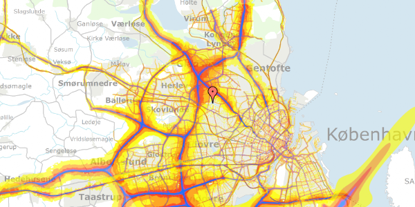 Trafikstøjkort på Muldager 18, st. th, 2700 Brønshøj